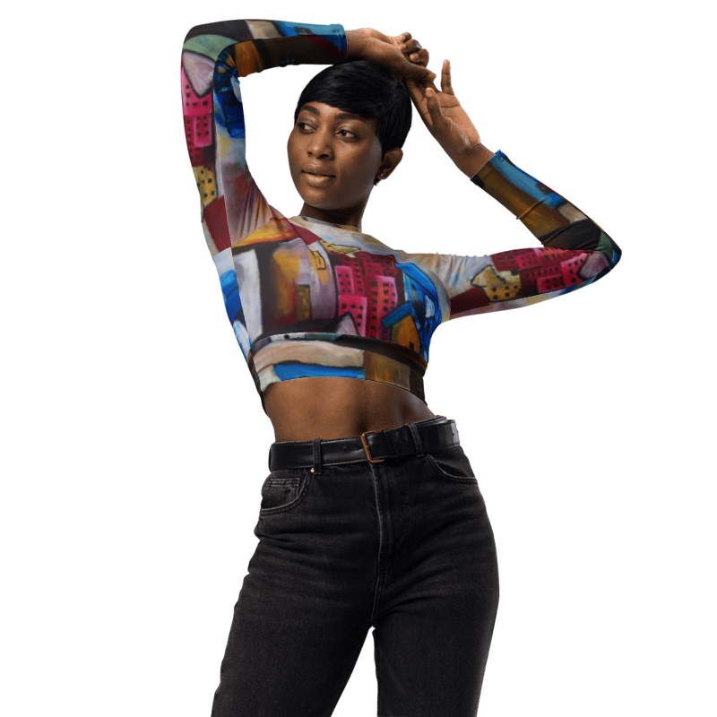 Recycled long sleeve crop top