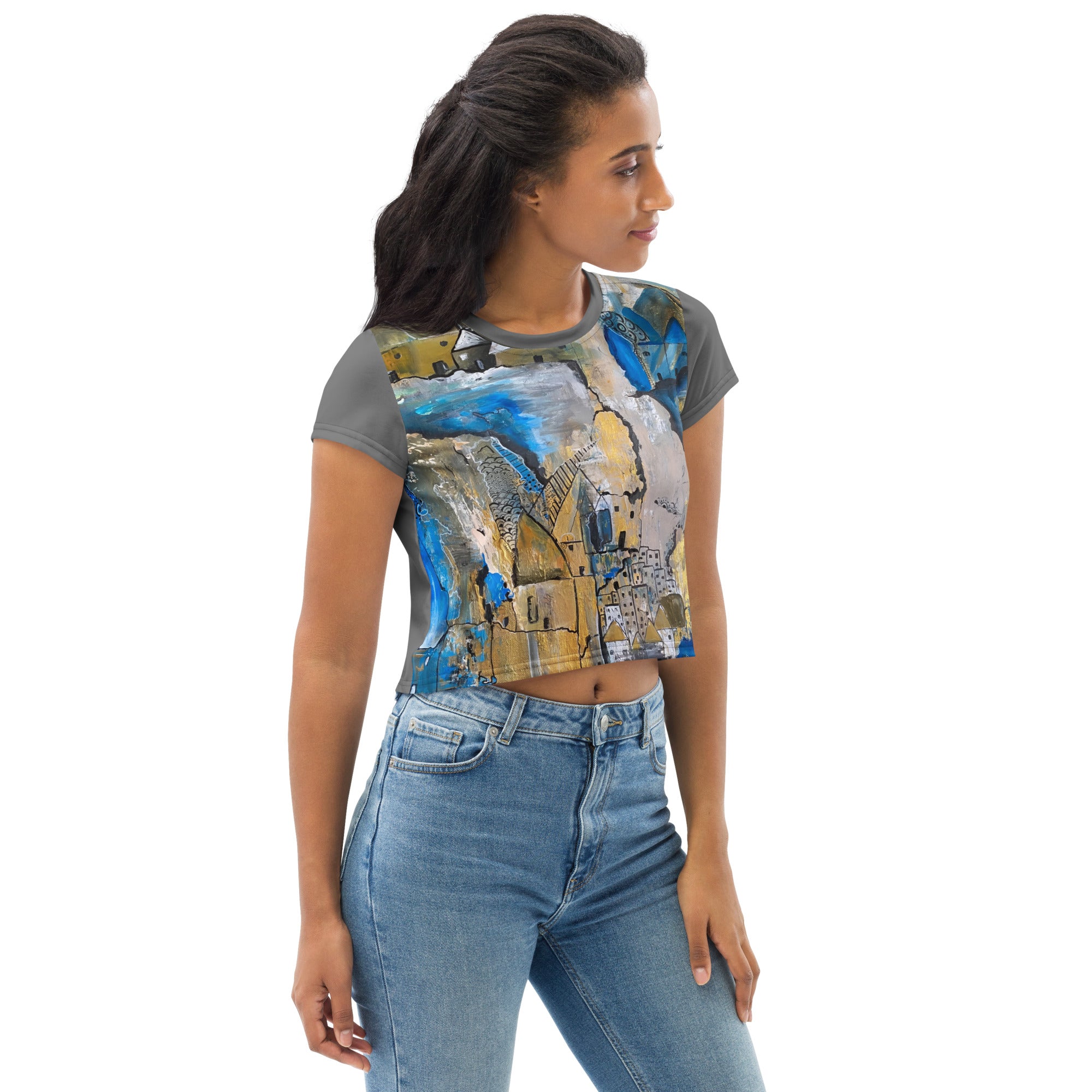 All Over Print Crop Tee