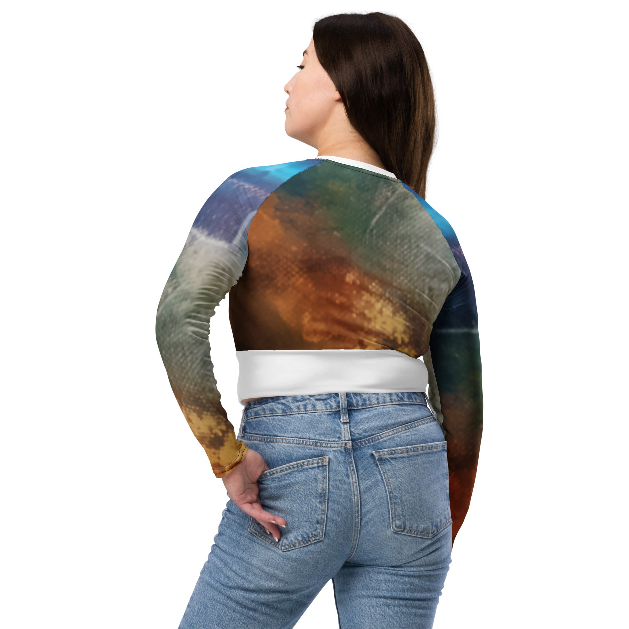 Recycled long sleeve crop top