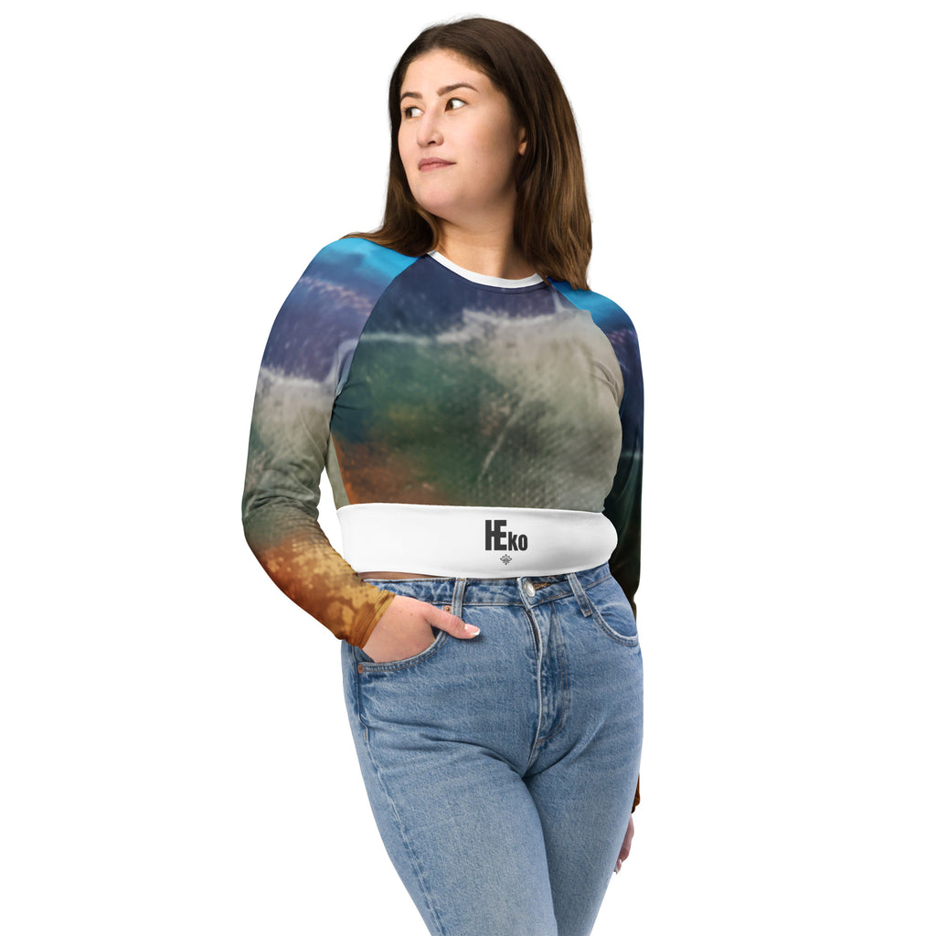 Recycled long sleeve crop top